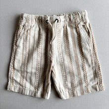 Load image into Gallery viewer, Next Cream &amp; Brown Pattern Shorts - 4 years
