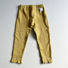 Load image into Gallery viewer, Zara Mustard Stripe Leggings - 3-4 years
