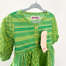 Load image into Gallery viewer, Fabindia Green Short Sleeve Dress - 2-3 years (BNWT)
