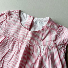 Load image into Gallery viewer, The Little White Company Pink Stripe Dress - 6-9 months
