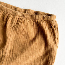 Load image into Gallery viewer, H&amp;M Mustard Muslin Cotton Bloomer Shorts - 3-4 years
