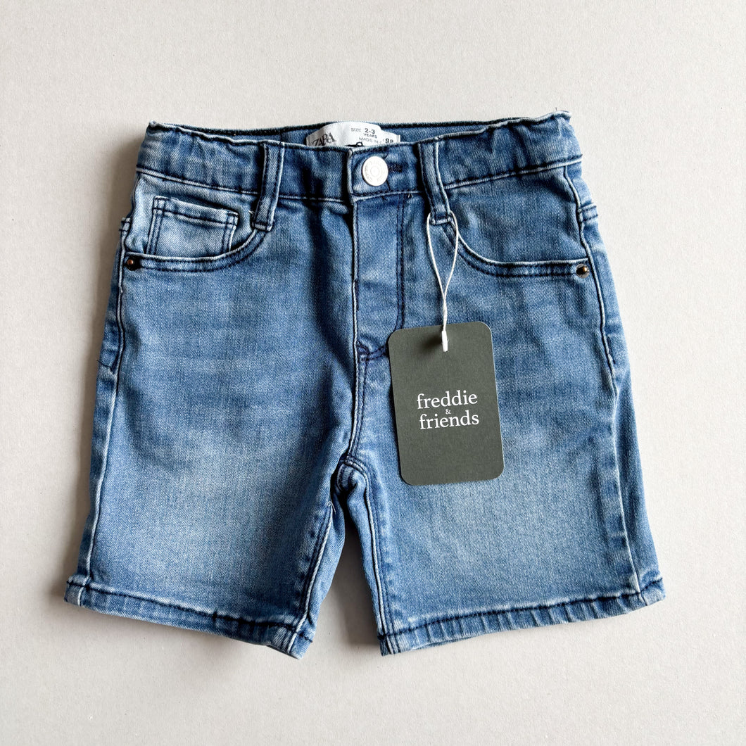 Zara Blue Denim Shorts - 2-3 years