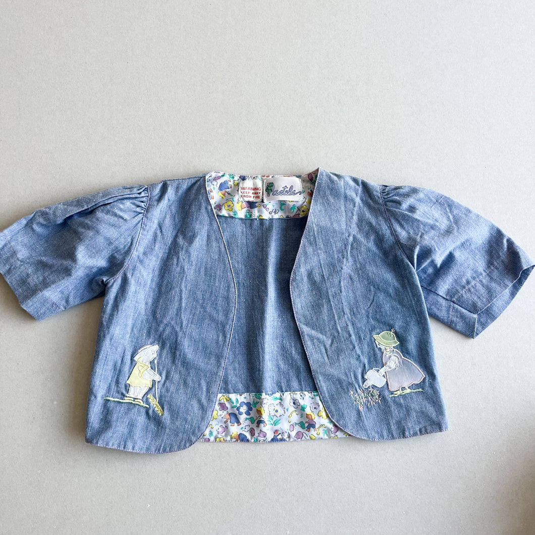 Vintage Pastels Bolero Jacket - 12 months