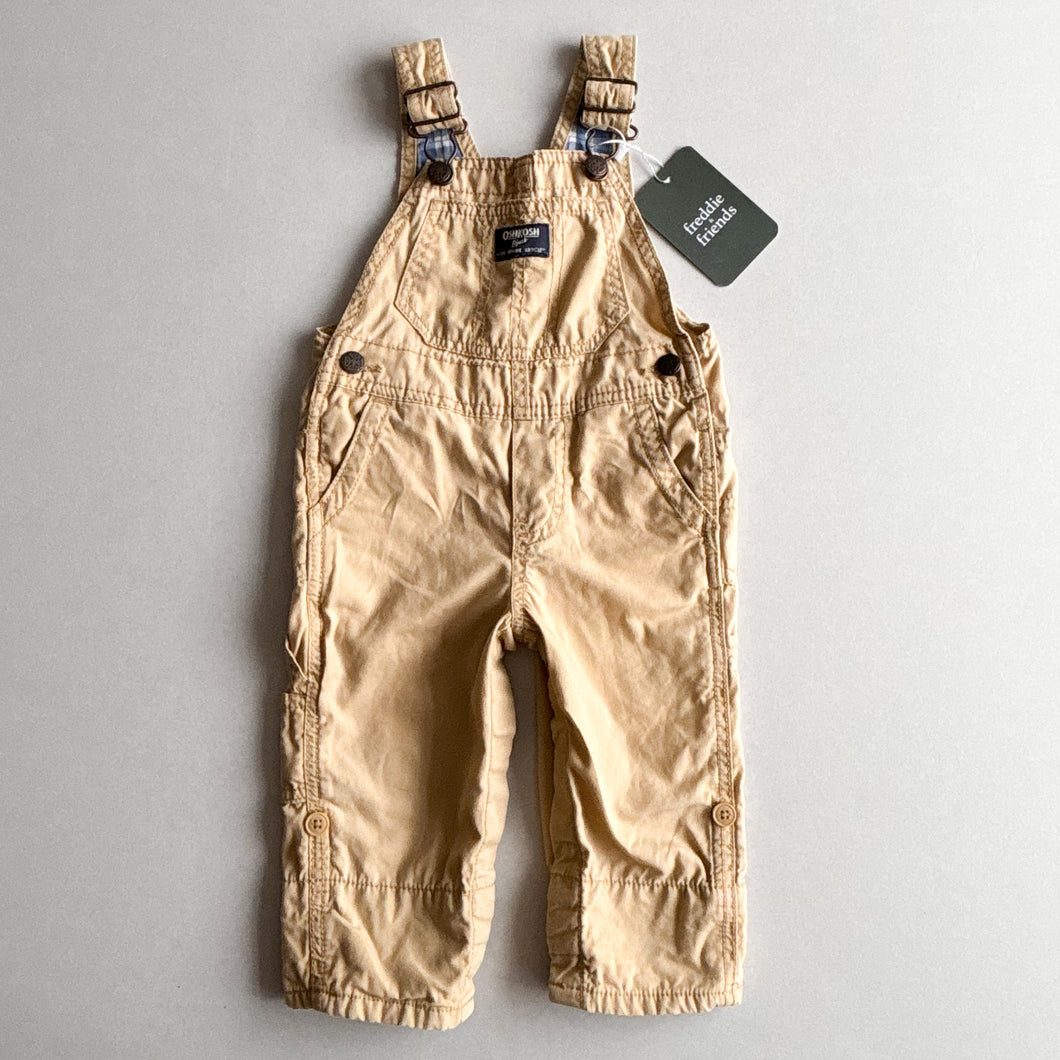 Oshkosh Beige Dungarees - 12 months