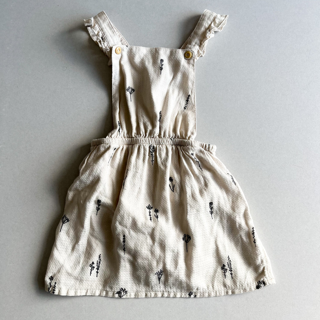 Zara Floral Pinafore Dress - 3-4 years