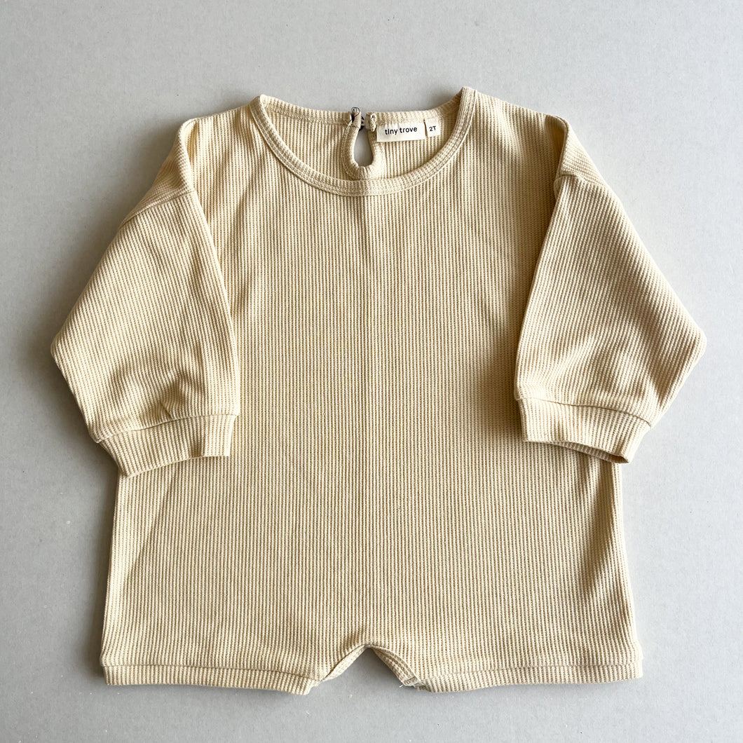 Tiny Trove Waffle Romper - 2T+