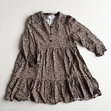 Load image into Gallery viewer, Zara Brown Floral Dress - 6 Years

