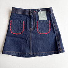 Load image into Gallery viewer, Zara Denim Skirt With Red Detail - 9 Years
