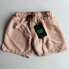 Load image into Gallery viewer, H&amp;M Brown Stripe Swim Shorts - 4-5 years

