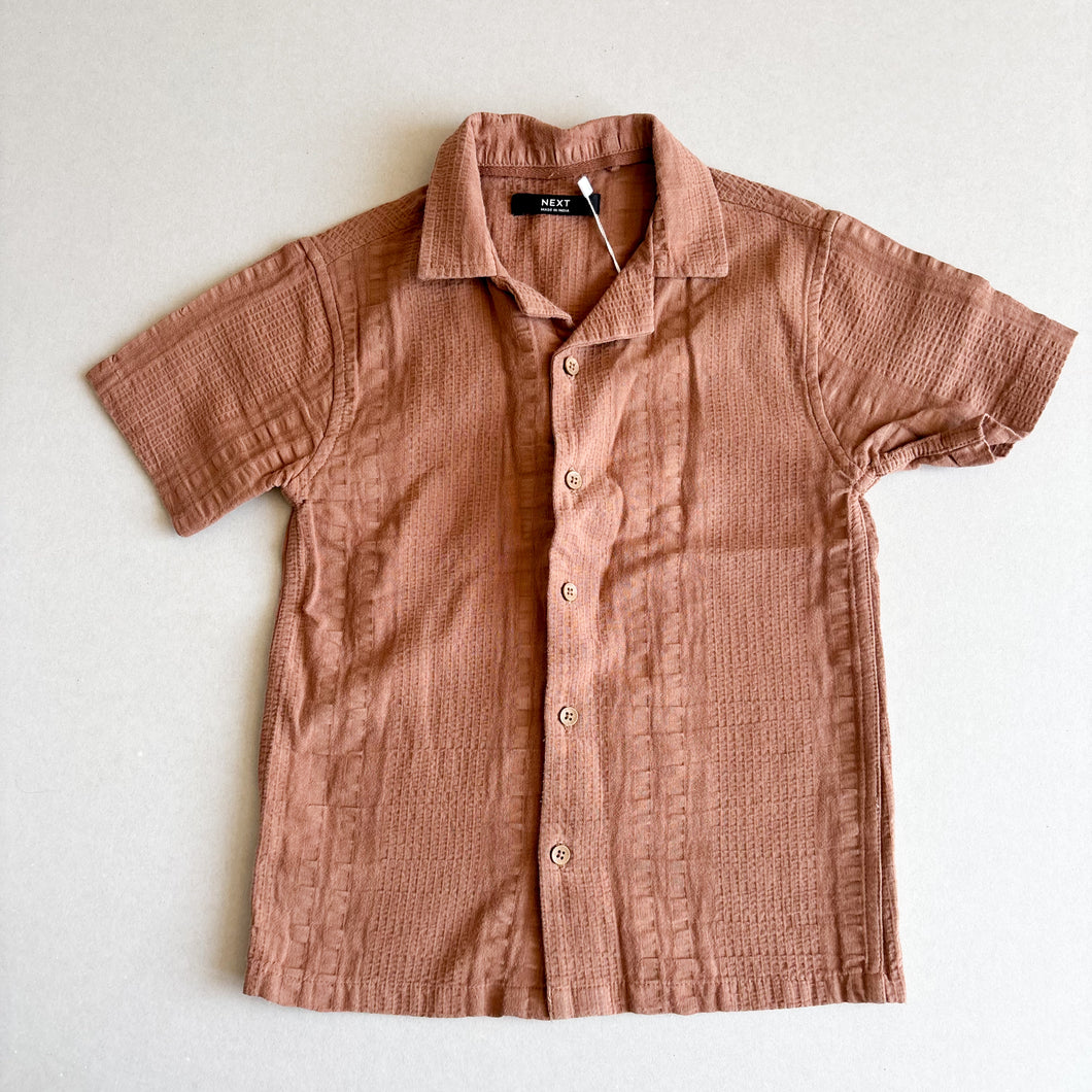 Next Brown Cotton Shirt - 5 years