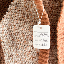 Load image into Gallery viewer, Handknit Arden Cardigan - Brown &amp; Peach - 2-3 years BNWT
