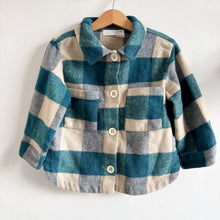 Load image into Gallery viewer, Zara Blue Plaid Wool Mix Overshirt - 3-4 years
