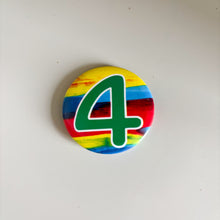 Load image into Gallery viewer, Vintage 4th Birthday Badges
