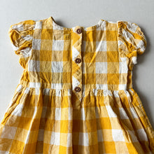 Load image into Gallery viewer, Little Bird Yellow Gingham Dress - 9-12 months
