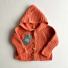 Load image into Gallery viewer, Handknit Burnt Orange Cardigan - 6-12 months
