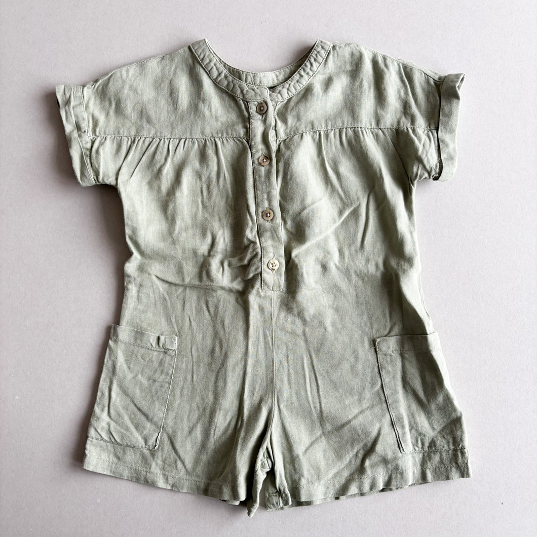Zara Green Playsuit - 2-3 years