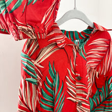 Load image into Gallery viewer, Handmade Bali Red Palm Co-Ord Summer Set - 4 years
