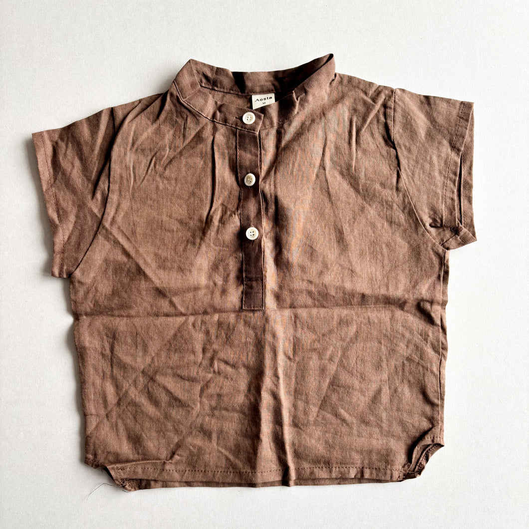 Korean (Aosta) Brown Shirt - 1-2 years