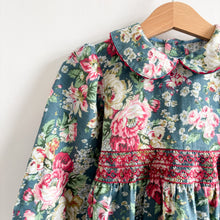 Load image into Gallery viewer, Vintage Blue Floral Dress - 4 years
