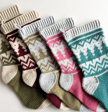 Load image into Gallery viewer, Hand Crochet Christmas Stockings by Nana Jill

