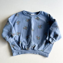 Load image into Gallery viewer, Zara Blue Floral Sweater - 3-4 years
