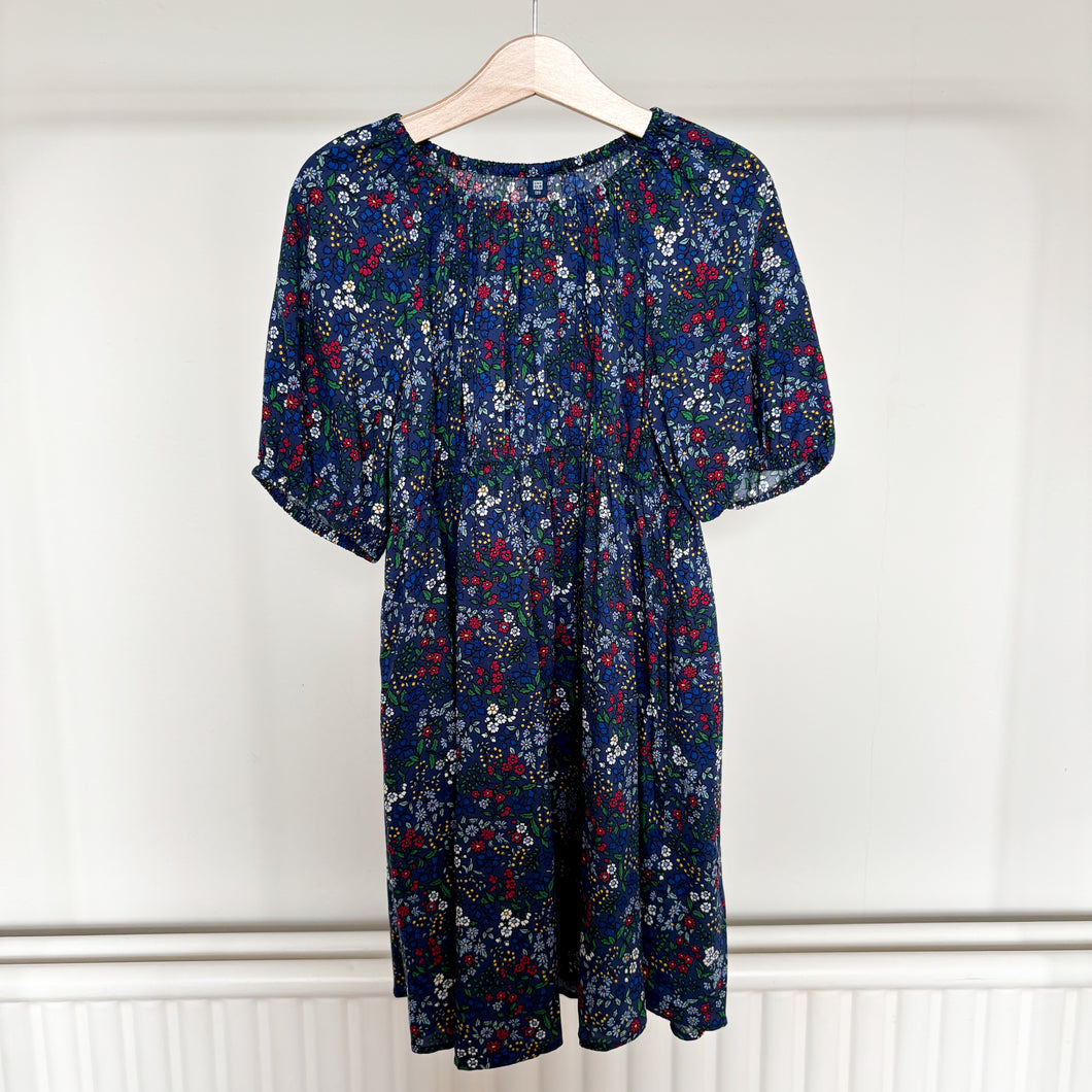 Uniqlo Navy Floral Dress - 6-7 years