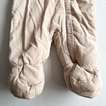 Load image into Gallery viewer, M&amp;S Beige Needlecord Pramsuit - 3-6 months
