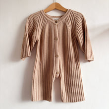 Load image into Gallery viewer, The LaLa Korean Brown Ribbed Romper Knit - 1-2 years
