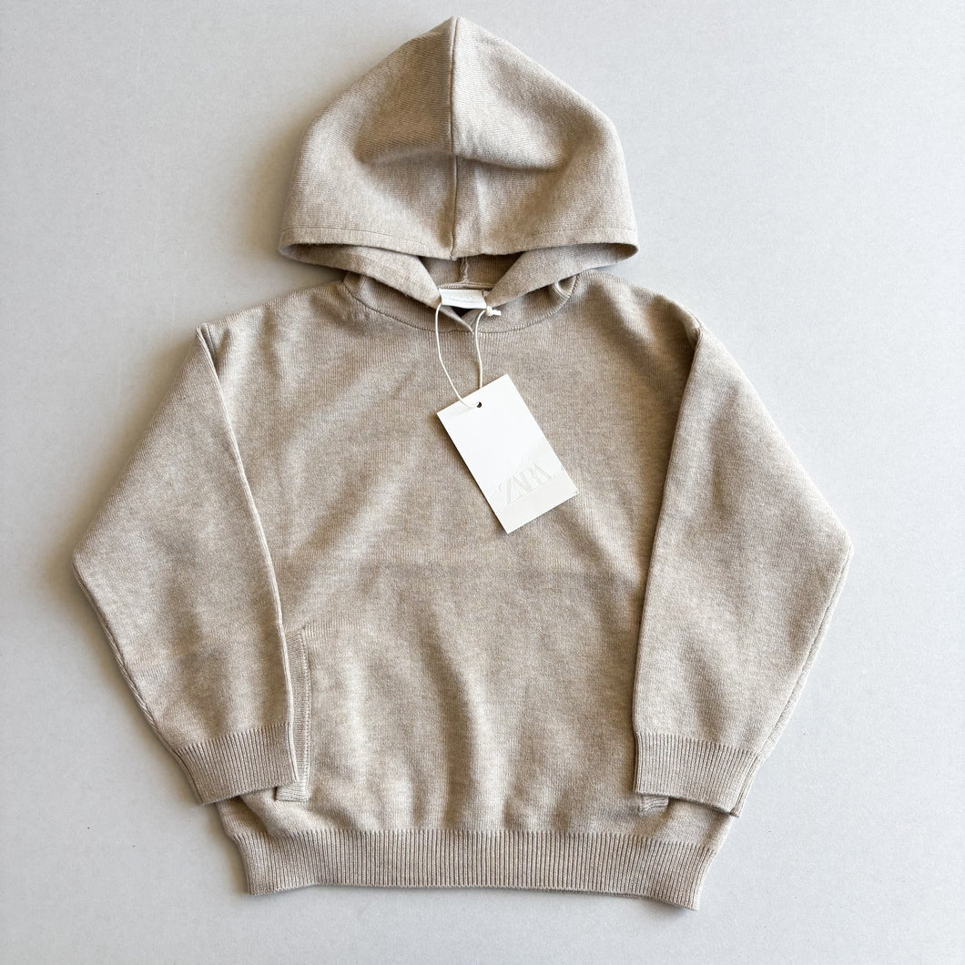 Zara Beige Hooded Jumper - 4 years (BNWT)