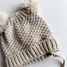 Load image into Gallery viewer, Zara Beige Pom Pom Hat - 6 months
