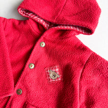 Load image into Gallery viewer, Early Learning Centre Vintage Red Fleece Teddy Jacket - 6-9 months
