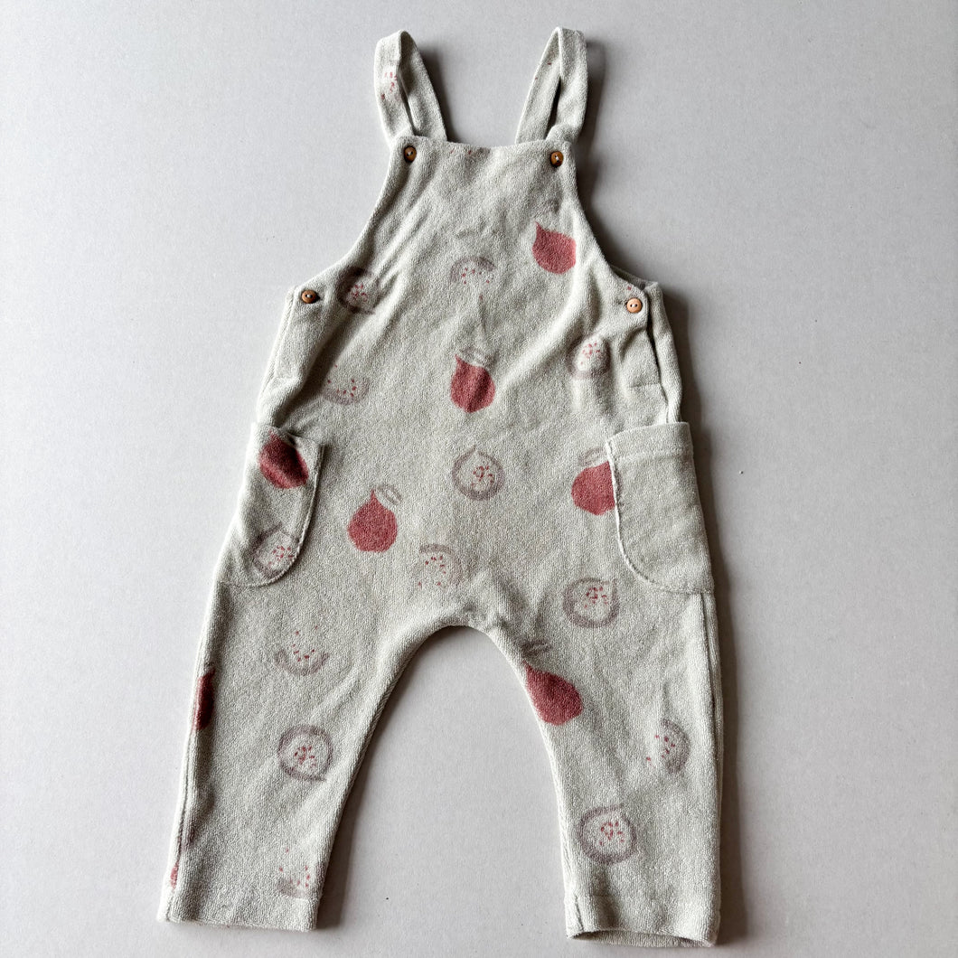 Zara Towelling Fruits Dungarees - 6-9 months