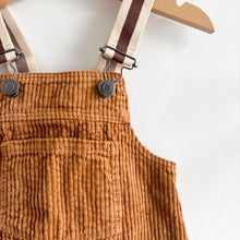 Load image into Gallery viewer, Zara Brown Cord Dungaree Dress - 12-18 months
