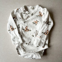 Load image into Gallery viewer, Newbie Woodland Animals Wrap Bodysuit - 2-4 months
