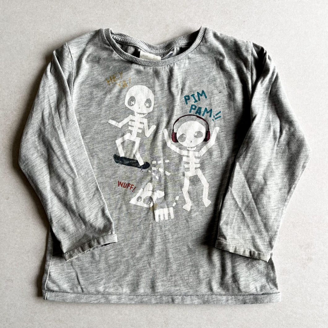 Zara Skeletons Long Sleeve T-Shirt - 2-3 years