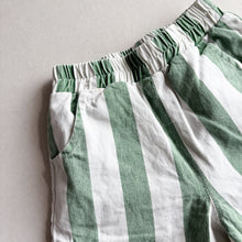 Load image into Gallery viewer, Korean Green Stripe Trousers - 9-12 months
