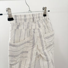 Load image into Gallery viewer, Zara White Stripe Linen Mix Trousers - 2-3 years
